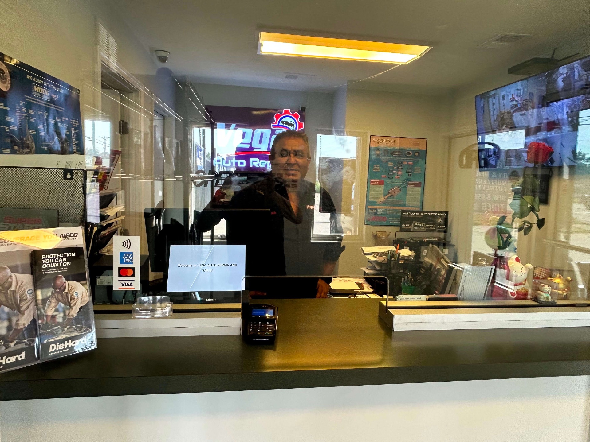Welcome to Vega Auto Repair front desk